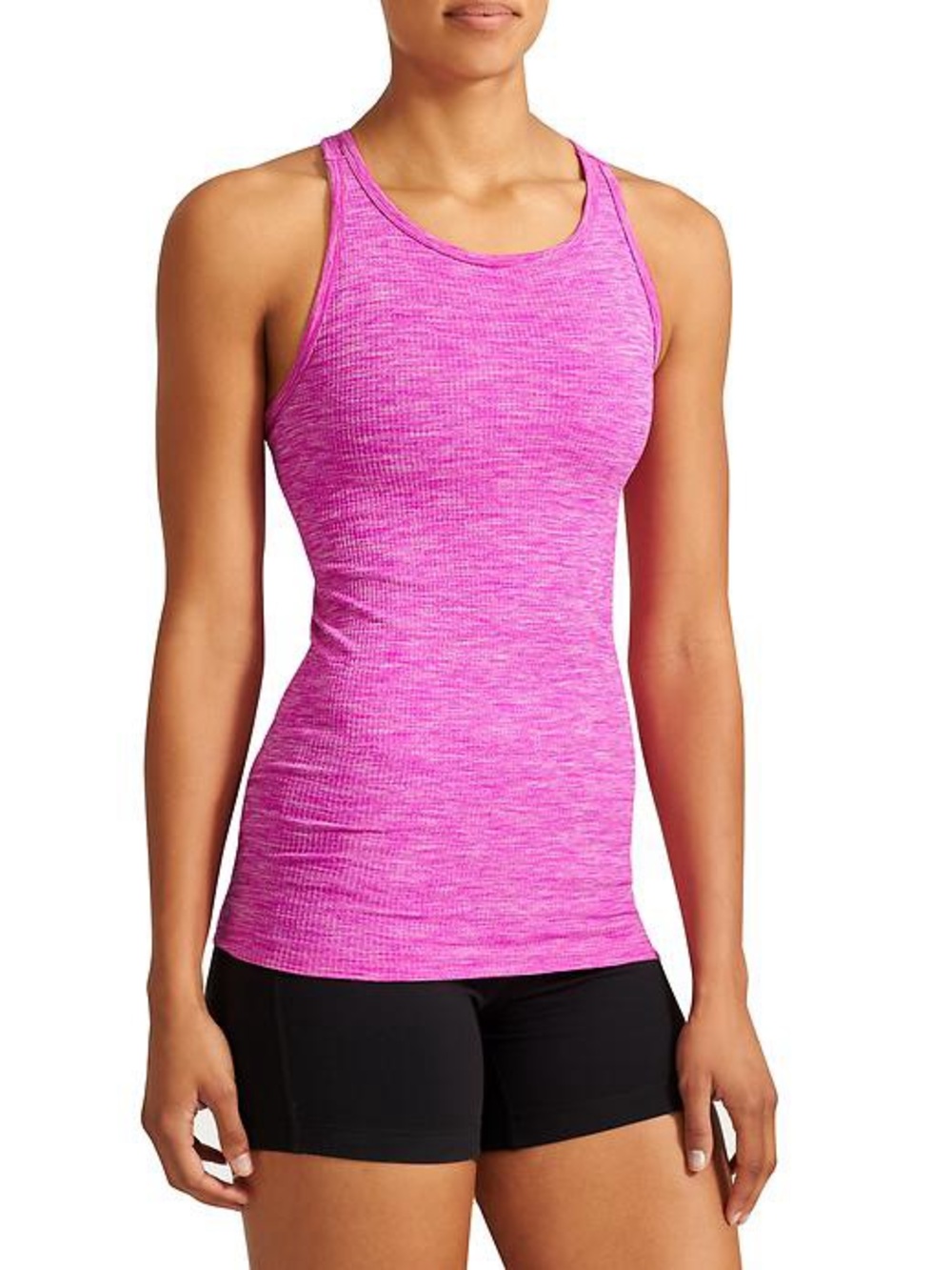 Athleta Renew Racerback Tank Pink Heather Seamless Athletic Gym Workout Top XS